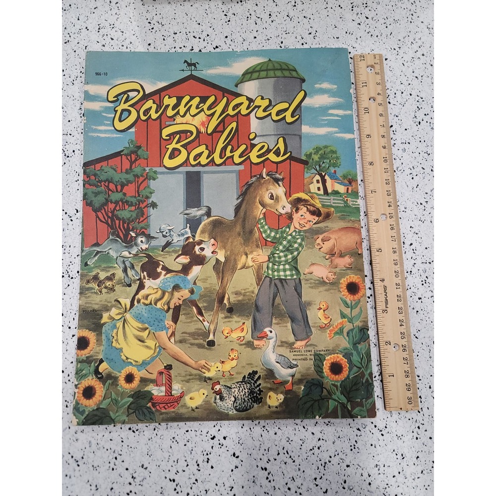 1940s Barnyard Babies Samuel Lowe Co children's picture storybook